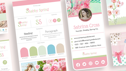 Spring Forward with Your Brand with Pink and Green Canva Templates!