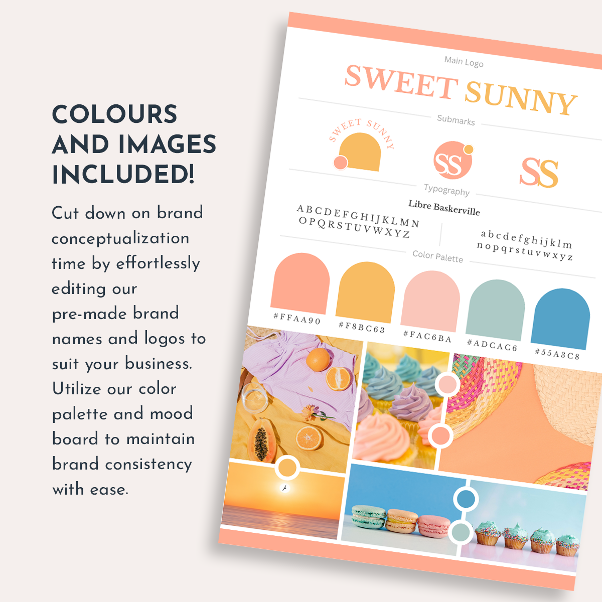 Sweet Sunny Branding Identity Kit Lite Canva Template