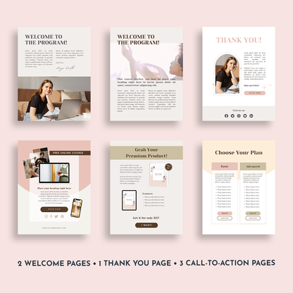 E-Book Canva Template Pink and Mocha | Berry & Mocha