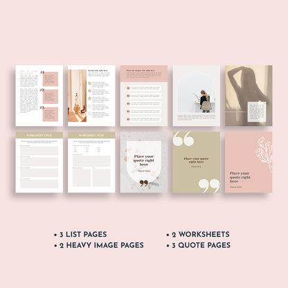 E-Book Canva Template Pink and Mocha | Berry & Mocha