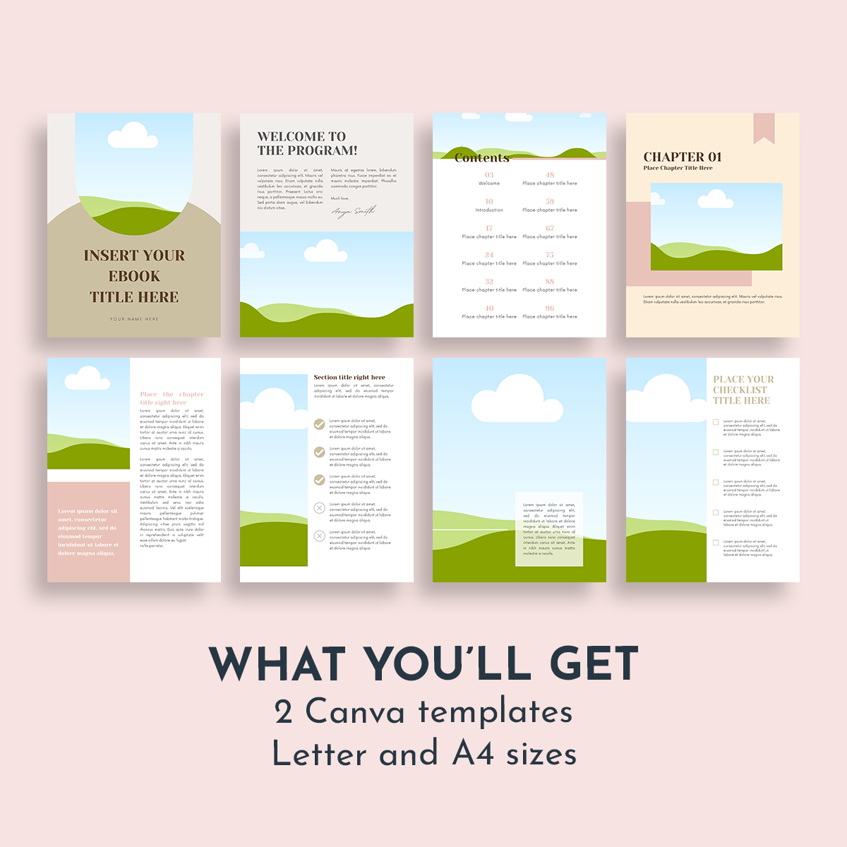 E-Book Canva Template Pink and Mocha | Berry & Mocha